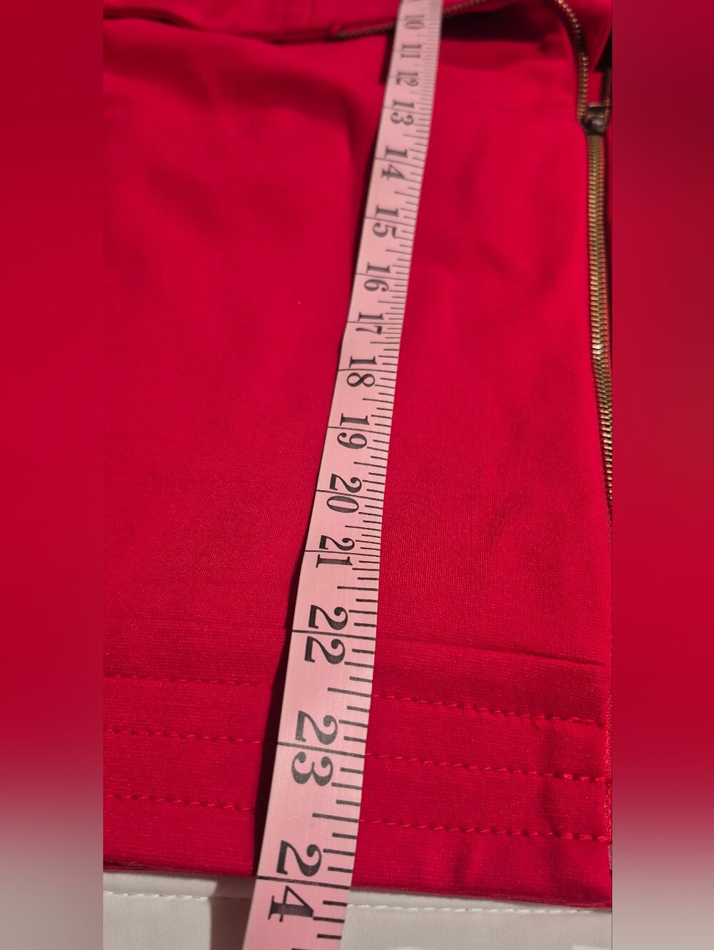 Worthington Bright Red Asymmetrical Zip Bomber Jacket - Picture 4 of 7
